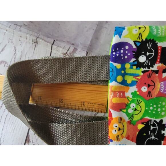 Colorful Cat Crayon Holder Childrens Coloring Tote New handmade gift bag - Picture 5 of 8